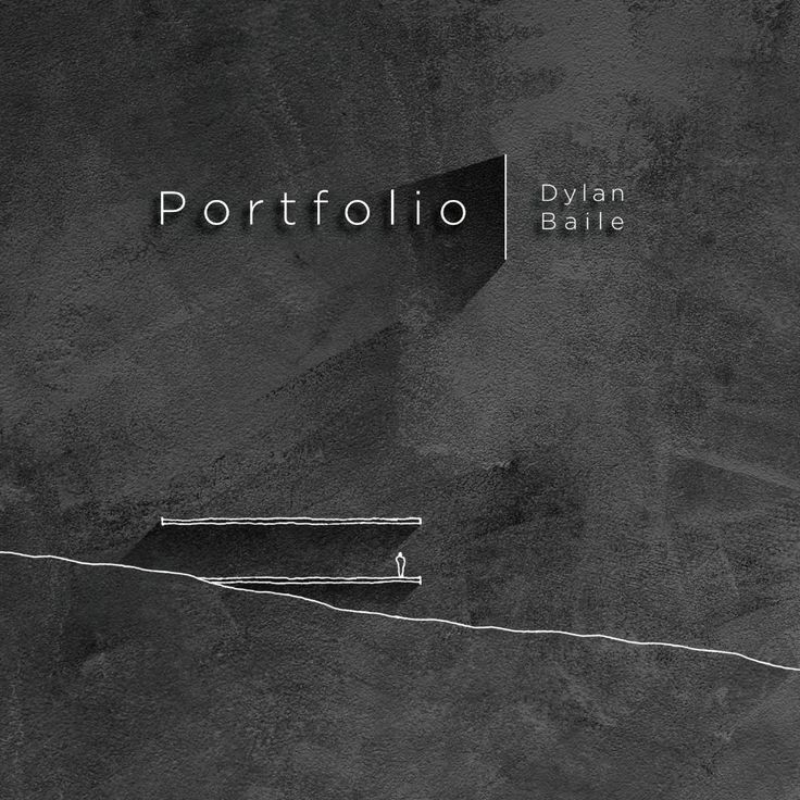 a black and white photo with the words portfolio written on it