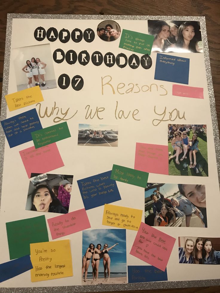 a bulletin board with pictures and words on it that say, reason why we love you