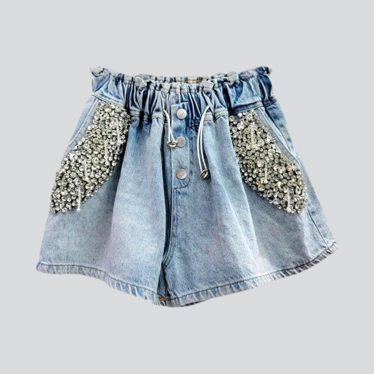 Baggy High Rise Shorts For Spring, Baggy Denim Jean Shorts In Blue, Baggy Denim Blue Jean Shorts, Baggy High Rise Shorts For Summer, Baggy High-rise Shorts For Summer, High Rise Baggy Shorts For Summer, Baggy Denim Blue Shorts For Summer, Baggy Denim Blue Jean Shorts For Summer, Trendy Baggy Jean Shorts With Pockets