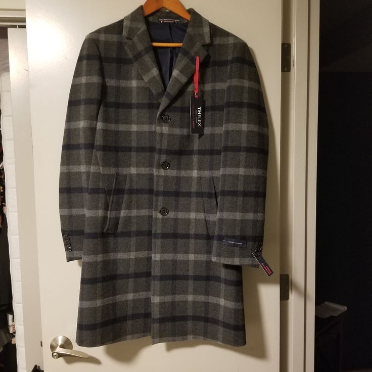 Never Worn; Tags Still Attached. Wool Coat. Colors: Charcoal, Grey, And Navy Blue. Charcoal Jacket, Tommy Hilfiger Coat, Spring Trench Coat, Mens Wool Coats, Mens Overcoat, Men's Trench Coat, Beige Trench Coat, Blue Trench Coat, Winter Trench Coat