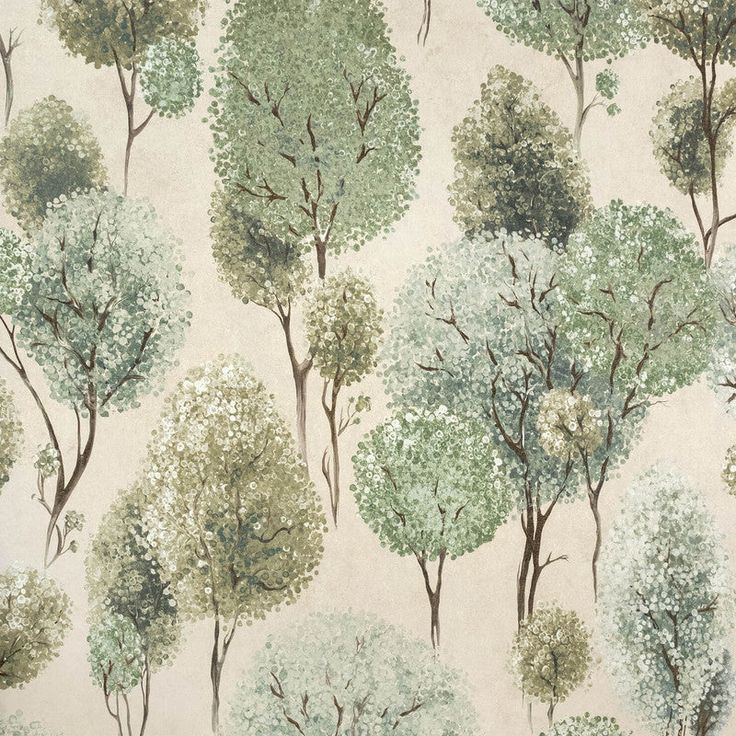 Tilia Wallpaper in Sage Greyish Spare Bedroom Office, Dream Environment, Trees Wallpaper, A N Wallpaper, Nothing New, A Wallpaper, Tree Wallpaper, Gold Wallpaper, Tree Drawing