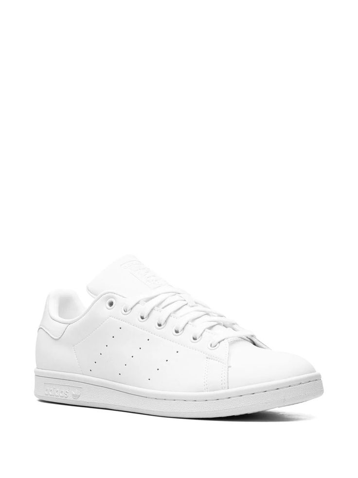 Adidas Stan Smith Leather Sneakers - Farfetch Classic Adidas Sneakers With Rubber Sole, Classic Custom Sneakers With Embossed Logo For Sports, Adidas Classic High-top Sneakers For Streetwear, Sports Sneakers With Embossed Logo And White Sole, Classic Adidas High-top Sneakers With Rubber Sole, Classic Lace-up Skate Shoes With Embossed Logo, Low-top Sports Sneakers With Embossed Logo, Classic Low-top Skate Shoes With Embossed Logo, Classic Skate Shoes With Embossed Logo And Round Toe