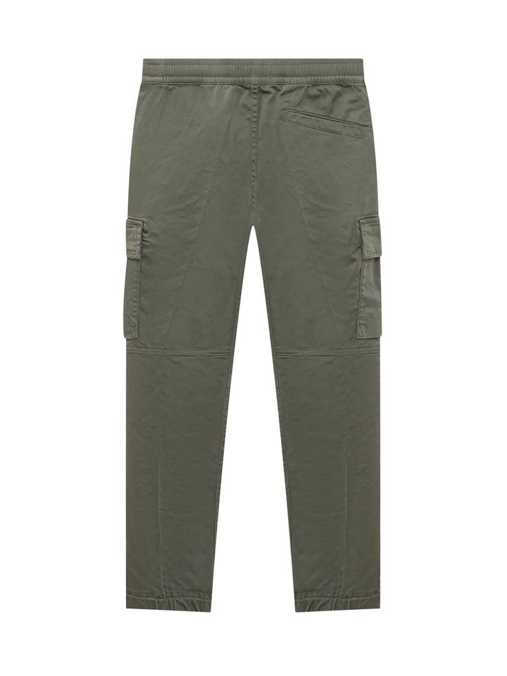 Green long pants. Elastic waistband. Belt loops. Three front and back pockets. Two cargo pockets at sides with Stone Island badges.Composition: 98% Cotton, 2% Elastane Military Cargo Bottoms Full Length, Full-length Military Cargo Bottoms, Military Cargo Style Full Length Bottoms, Full Length Military Cargo Bottoms, Outdoor Full Length Cargo Pants With Patch Pockets, Outdoor Full-length Cargo Pants With Patch Pockets, Full Length Cargo Pants With Patch Pockets For Outdoor, Military Cotton Bottoms With Flap Pockets, Military Style Cotton Bottoms With Flap Pockets