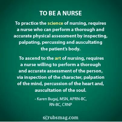 a green background with the words to be a nurse