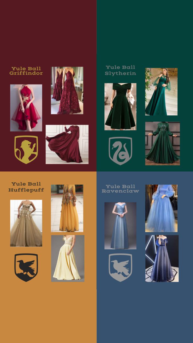 an image of different dresses and emblems on the side of a poster with words