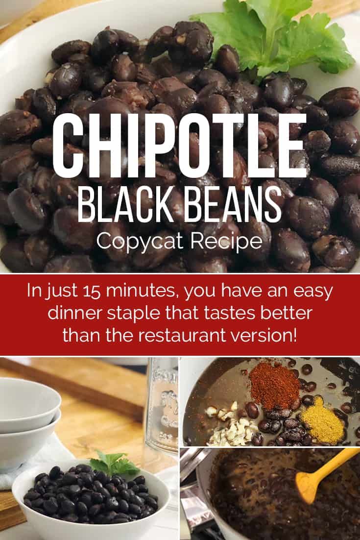 the recipe for chipotle black beans is shown