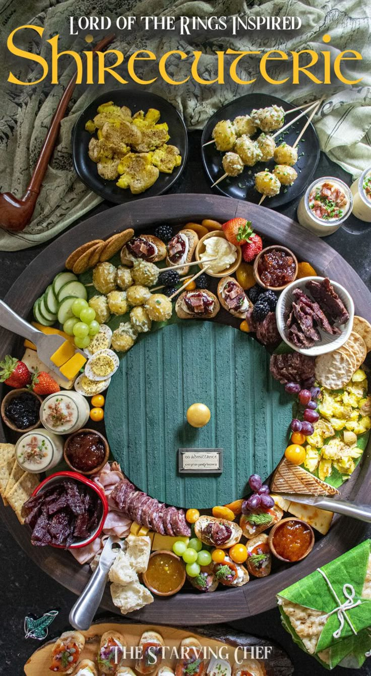 the lord of the rings inspired shreecacerie is displayed on a table