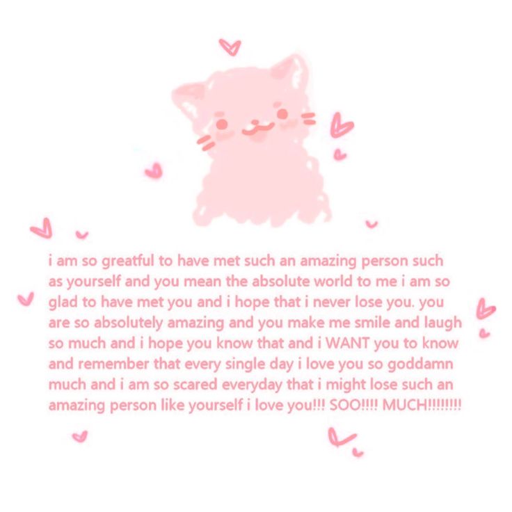 a pink cat with hearts on it's back and the words i am so grateful to have met such an amazing person