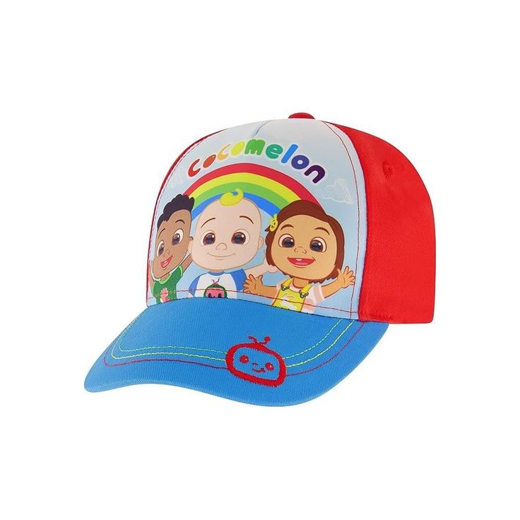 This fun baseball cap features classic CoComelon characters and colors, made from high-quality materials to help keep your child cool and protected from the sun. Uv Protection Cap For Playtime, Fun Baseball Cap With Uv Protection, Themed Adjustable Baseball Cap, Adjustable Themed Multicolor Hats, Adjustable Multicolor Themed Hats, Playful Baseball Cap For Play, Playful Adjustable Baseball Cap For Playtime, Adjustable Playful Baseball Cap For Playtime, Adjustable Playful Baseball Cap