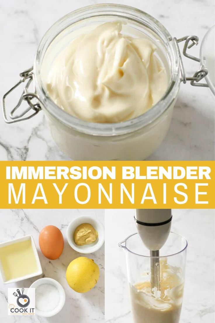 the cover of immersion blender mayonnaise