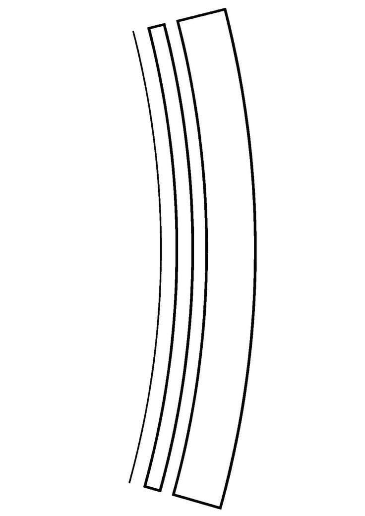 a black and white line drawing of three vertical lines