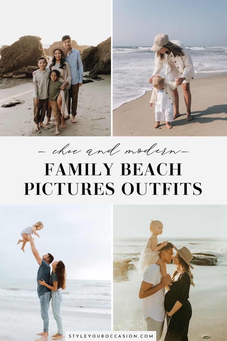 the family beach pictures outfits are great for families to take photos together on the beach