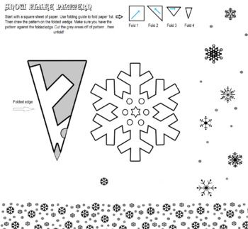 snowflakes are shown in black and white, with the words winter written on them