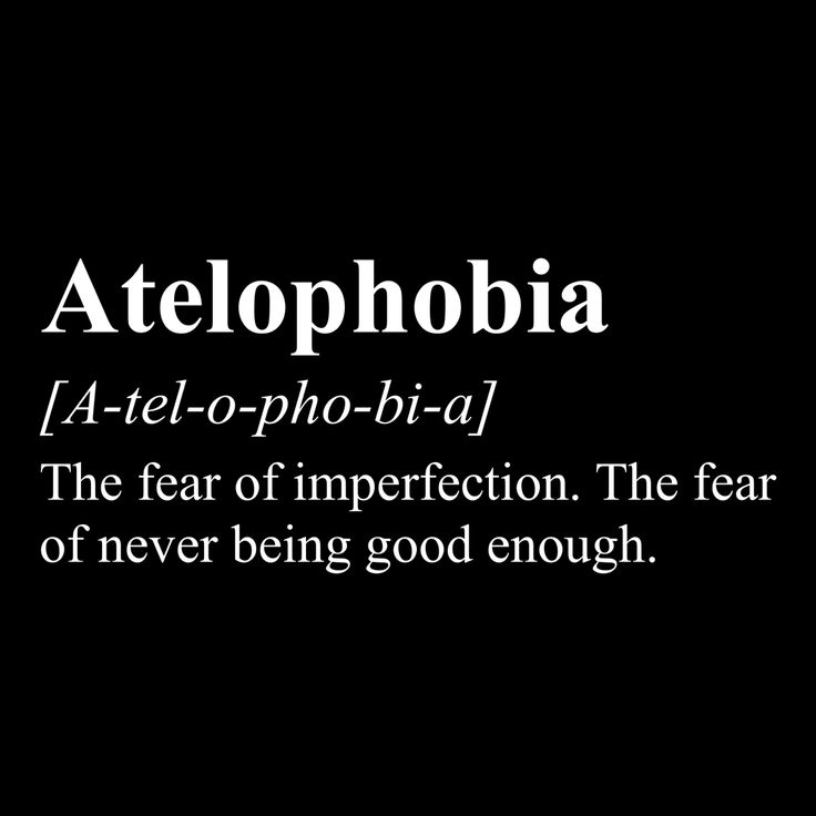 a black and white photo with the words atelophobia written in it