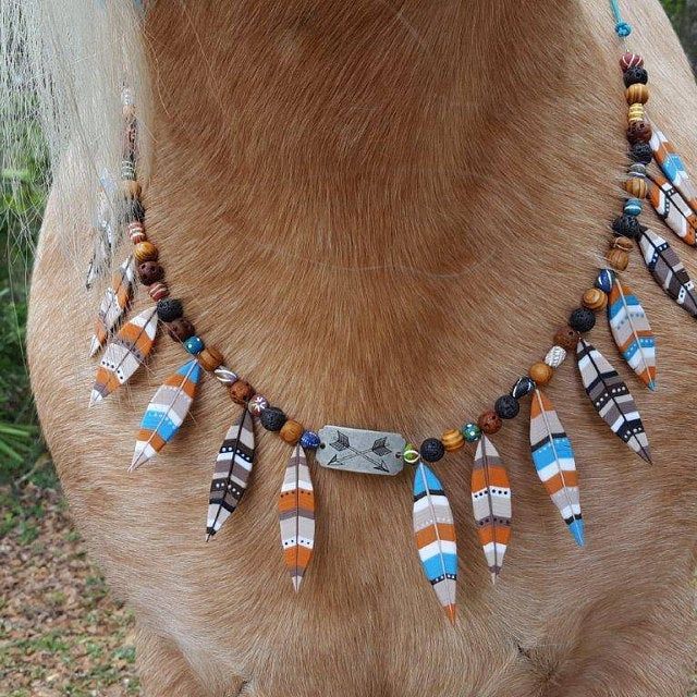 Orange and brown African tribal necklace Polymer clay fall | Etsy Unique Nickel Free Brown Necklaces, Handmade Artisan Polymer Clay Necklaces, Bohemian Orange Jewelry Nickel Free, Handmade Artisan Polymer Clay Necklace, Bohemian Orange Nickel-free Jewelry, Handmade Southwestern Orange Necklace, Orange Wooden Beads Jewelry For Festival, Handmade Orange Southwestern Necklace, Southwestern Style Hand Tooled Necklace As Gift