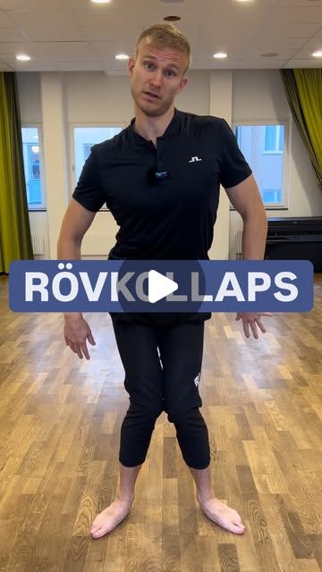 a man standing on top of a hard wood floor in front of a sign that says rovko lapps