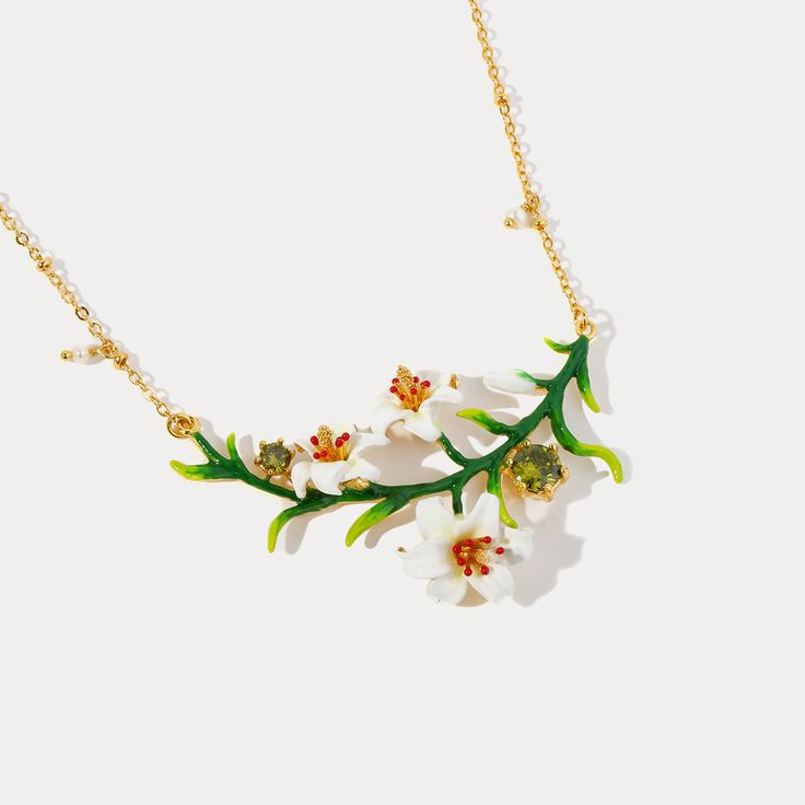 Lily Necklace is fine jewelry from Selenichast jewelry store. This necklace is made from 18k gold chain and enamel lily pendant. It is a good accessory for outings or other casual occasions. Dainty Flower-shaped Enamel Jewelry, Flower Charm Enamel Necklace, Floral Enamel Necklace With Flower Charm, Enamel Flower Charm Necklace, Enamel Necklaces With Flower Charm And Pendant, Enamel Flower Pendant Necklace With Charm, Enamel Flower Pendant Necklace With Flower Charm, Flower-shaped Enamel Necklaces For Gifts, Gold Enamel Flower Pendant Necklace