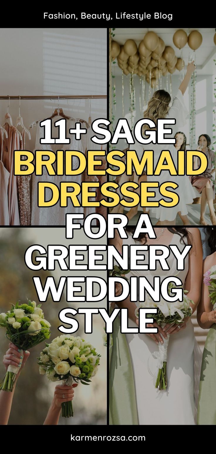 11+ sage bridesmaid dresses for a greenery wedding style that perfectly complement your elegant theme. From flowy silhouettes to chic designs, these dresses will make your bridal party shine as they walk down the aisle adorned with stunning altar ideas and classy wedding invitations. Mountain Wedding Bridesmaid Dresses, Cranberry Bridesmaid Dresses, Flowy Silhouettes, Green Satin Bridesmaid Dresses, Glam Bridesmaid, Mulberry Bridesmaid Dresses, Pretty Bridesmaid Dresses, Altar Ideas, Winter Bridesmaids