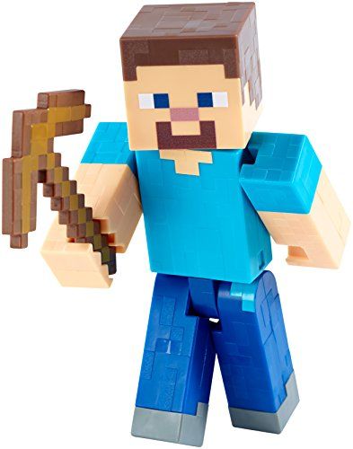 an image of a minecraft man holding a hammer and block toy in his hand