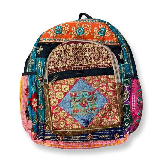 Handmade Multicolor Backpack For School, Handmade Multicolor School Backpack, Multicolor Rectangular Backpack For Festivals, Bohemian Multicolor Backpack For School, Handmade Multicolor Standard Backpack, Multicolor Rectangular Festival Backpack, Festival Rectangular Multicolor Backpack, Handmade Multicolor Travel Backpack, Multicolor Back To School Bag With Water Bottle Pocket