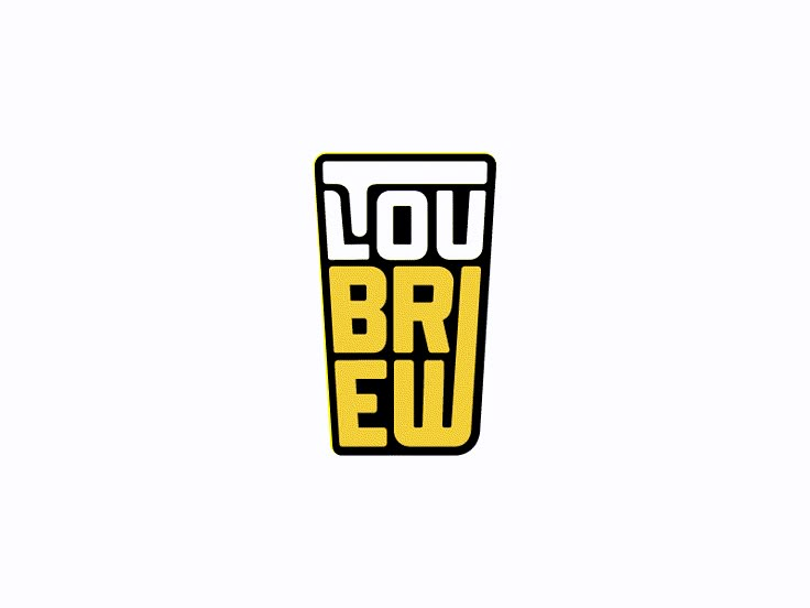 the logo for you brew is shown in yellow and black letters on a white background