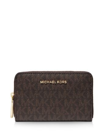 Michael Michael Kors Small Monogram Card Case Classic Brown Michael Kors Wallet, Michael Kors Brown Wallet With Interior Card Slots, Brown Michael Kors Wallet With Interior Card Slots, Disney Painted Shoes, Micheal Kors Wallet, Disney Toms, Disney Shoes, Cute Wallets, Michael Kors Outlet