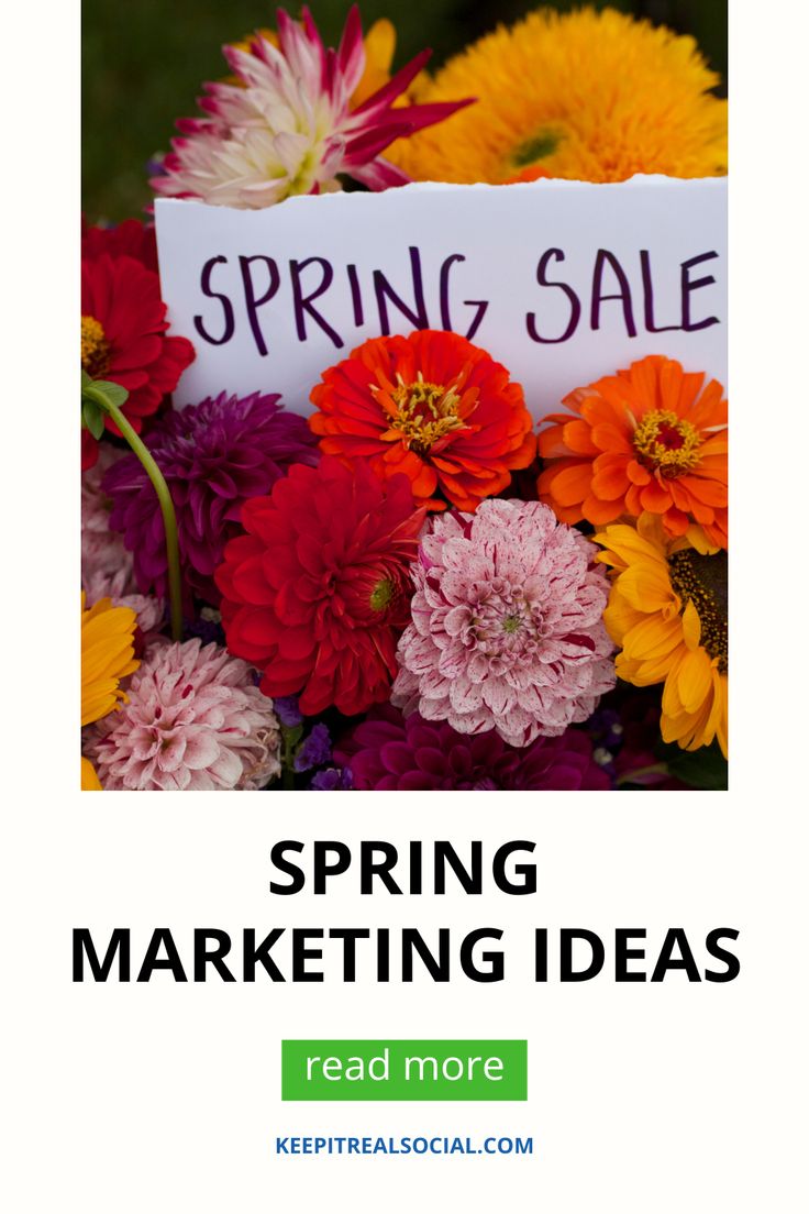 colorful flowers with the words spring sale on it and an image of a sign that says spring