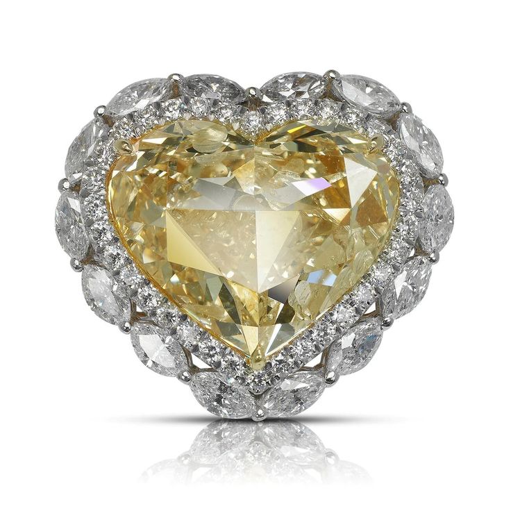 11CT Yellow Heart Shaped Diamond Wedding Cocktail Ring, Marquis Cut Halo CZ, Celebrity Hollywood Star Inspired Engagement Ring, Gift For Her, Vintage Bridal Ring | Delicate Heart Shape Ring | Diamond Heart Ring Hello Dear, It's your perfect choice and you are at right place (Jovaa Jewels) where you find all the latest jewelry,  and for those who are looking for a latest engagement and wedding ring, bracelet in all types of metals like 10K / 14K / 18K Yellow, Rose or White Gold and 925 Sterling S Fancy Yellow Diamond Ring, Celebrity Rings, Yellow Diamonds Engagement, Yellow Diamond Engagement Ring, Fancy Light, Yellow Diamond Rings, Diamond Heart Ring, Fancy Yellow Diamond, Wedding Cocktail