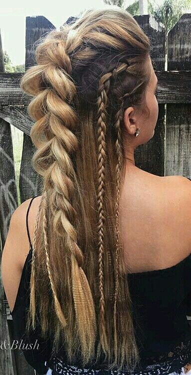 Viking Braids, Viking Hair, Braids For Long Hair, Hair Dos, Pretty Hairstyles, Hair Hacks, Hair Looks, Hair Tutorial, Cute Hairstyles