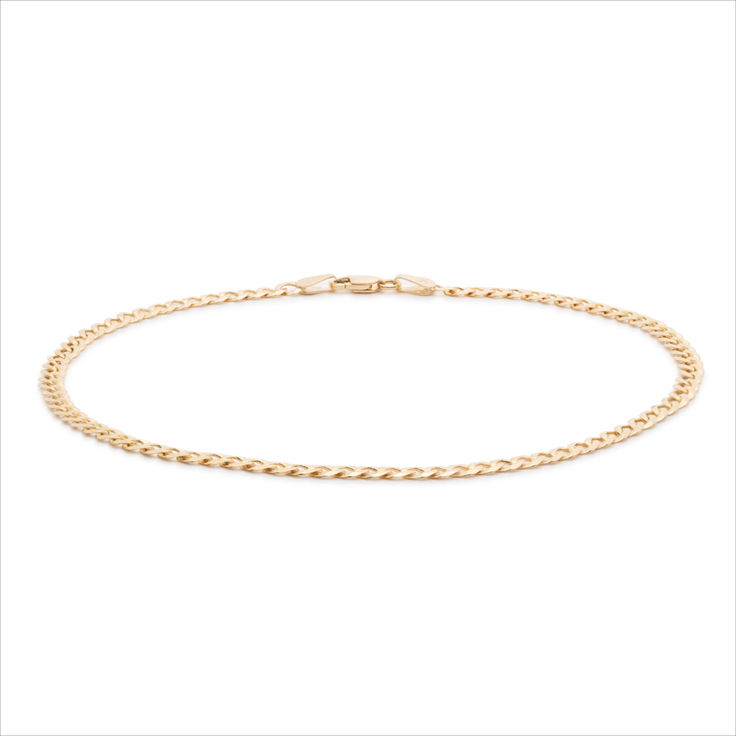 14K Yellow Gold Curb Chain Anklet | MIRACO Jewelry Elegant Yellow Gold Chain Anklets, Gold Curb Chain, Gold Anklet, Understated Luxury, Ankle Bracelet, Chain Anklet, Ankle Bracelets, Curb Chain, Gold Chains