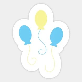 an image of two balloons in the shape of a cloud with a balloon attached to it