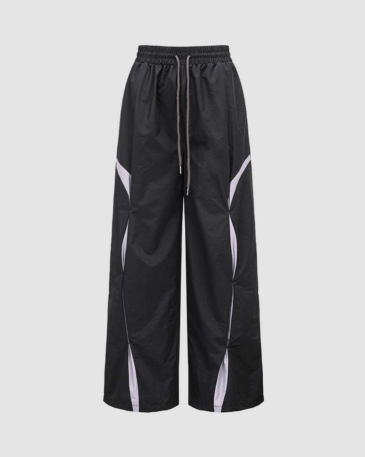 Details: Long parachute pants with stripes designBottom Length: LongMaterials:95% Polyester + 5% Spandex Y2k Fashion Aesthetic, Argyle Vest, Hip Hop Fashion 90s, Clueless Fashion, 90s Y2k Fashion, Summer Outfits Aesthetic, 90s Fashion Grunge, Aesthetic T Shirts, Futuristic Fashion