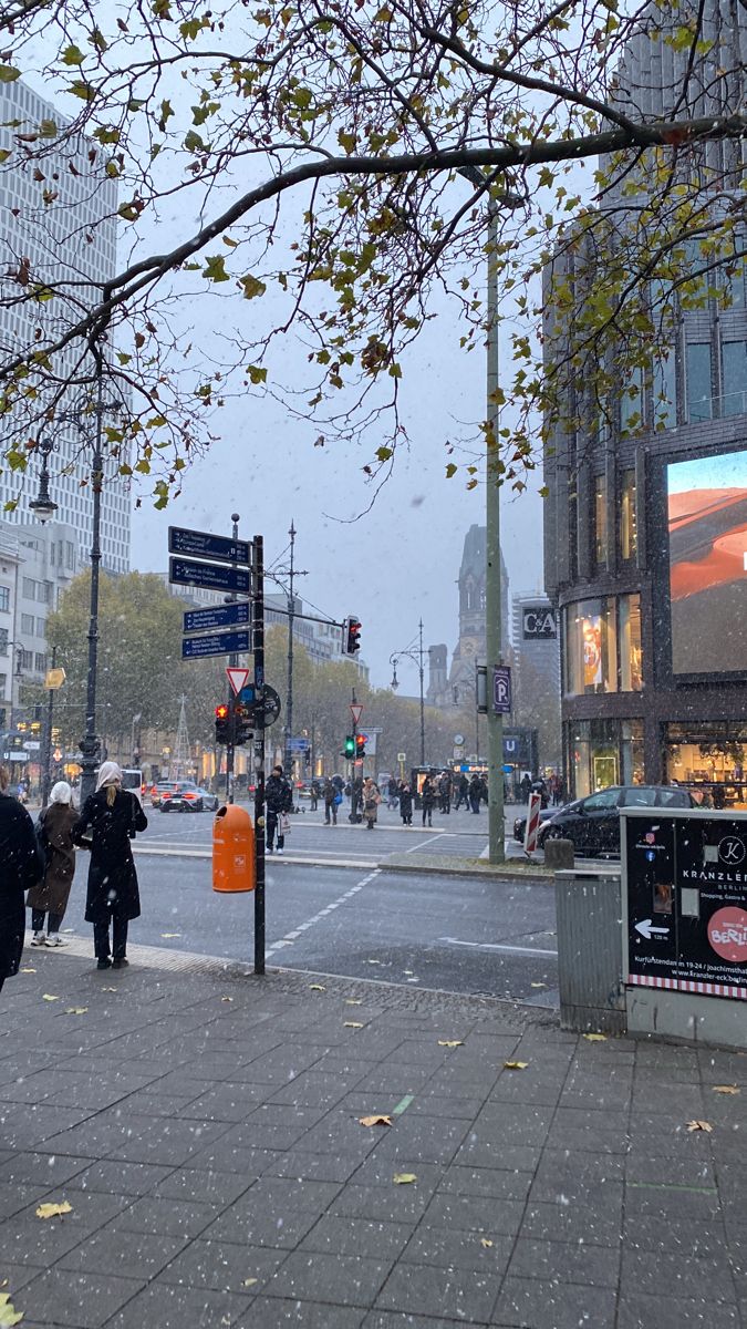 Kurfürstendamm Berlin Germany Winter, Berlin Winter Aesthetic, Berlin Snow, Berlin In Winter, Winter In Berlin, Winter In Germany, Berlin Autumn, Berlin Vibes, Germany Winter