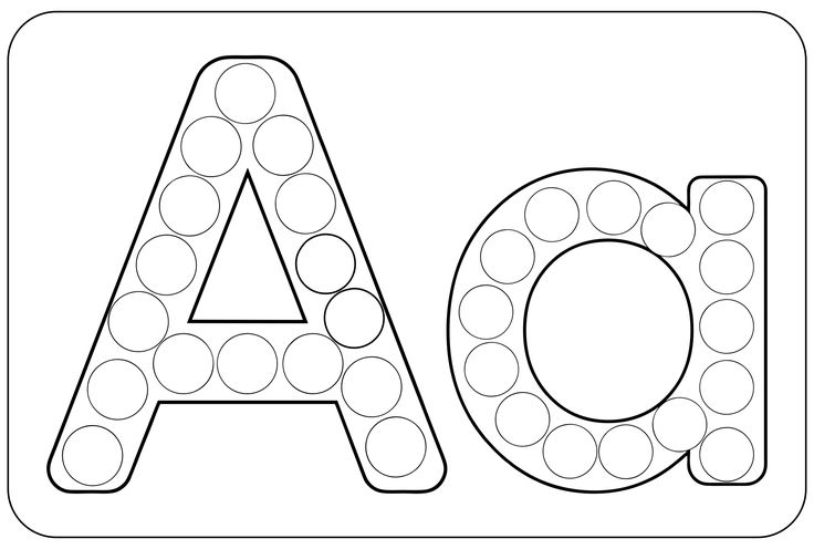 the word abc is made up of circles in black and white, with one letter missing