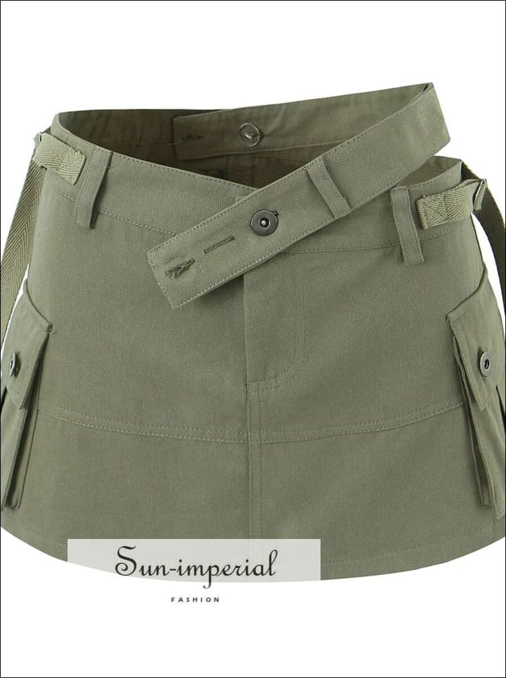 Women’s Low Cut Out Waist Safari Mini Skirt With Double Side Pockets And Underwear Shorts Detail underwear Sun-Imperial United States High Waist Mini Skirt With Pockets, High-waisted Cotton Skort With Pockets, High Waist Utility Skort For Summer, Trendy Khaki Cargo Skirt For Summer, Utility Mini Skirt For Summer, High Waist Cargo Skort For Summer, Mini Length Khaki Cargo Skirt For Summer, High Waist Khaki Cargo Skirt For Spring, Solid Mini Length Bottoms With Pockets