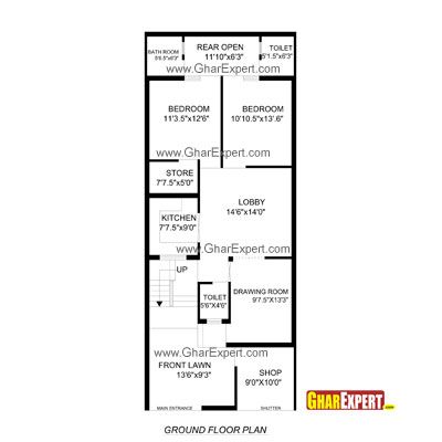 the floor plan for an apartment building with two floors and one bedroom on each side