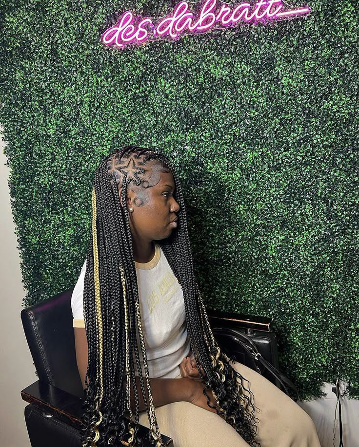 Sonic Braids, Box Braids Mixed Colors, Colors Box Braids, Box Braids Knotless, Braids Knotless, Sonic Party, Braids Hairstyles For Black Women, Cute Box Braids, Jumbo Box Braids