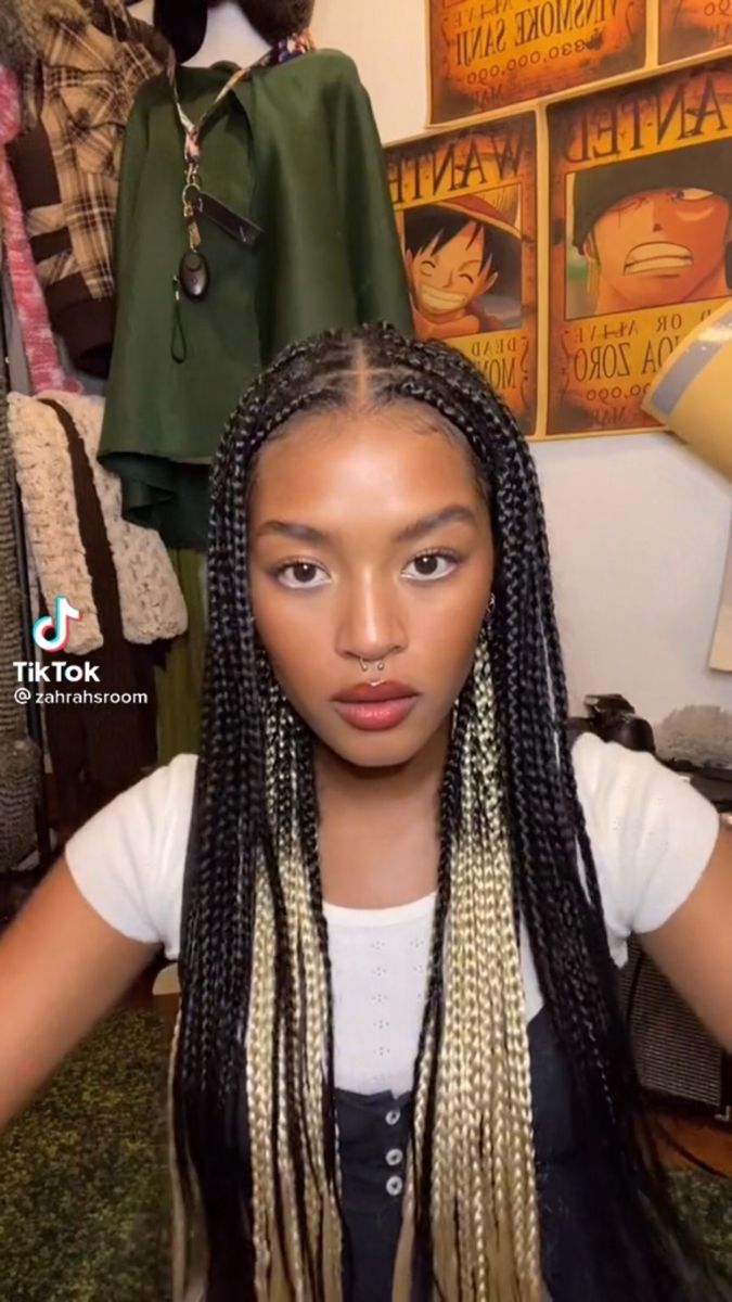 Highlight Braids, Black Hairstyles Braids, Nice Braids, Coloured Braids, Peekaboo Braids, Girl Hairstyles Black, Styles Natural Hair, Hair Styles Natural, Narcissa Malfoy