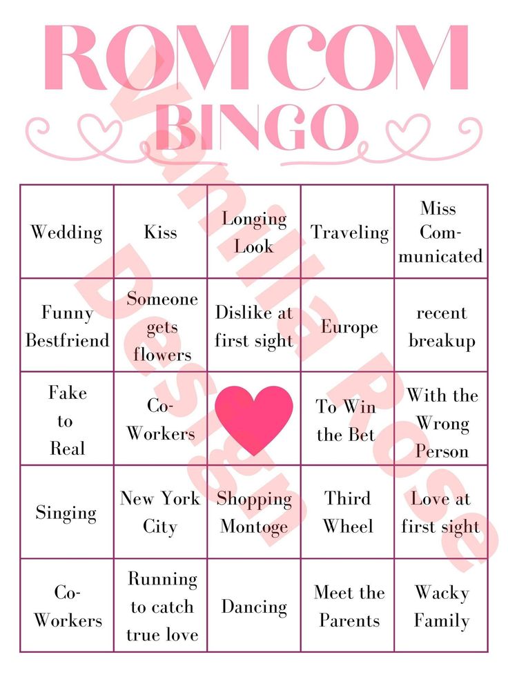 Rom Com Bingo Camping Bingo, Bingo Books, Bingo Casino, Road Trip Bingo, Summer Bingo, Bingo Games For Kids, Bingo Online, Free Bingo Cards, Bingo Template