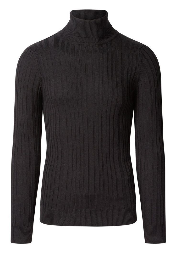 DETAILS Elevate your style with the clean and sophisticated Roll Neck Ribbed Knit Sweater. Crafted with precision, this sweater is a versatile addition to your wardrobe, blending contemporary design with timeless comfort.Features:1. Finely Textured Ribbed Blend: The sweater is made with a finely textured ribbed cotton-acrylic blend, ensuring both a luxurious feel and a modern, visually appealing texture.2. Cozy Roll Neck: The close-fitting, cozy roll neck is a key feature of this sweater, provid Men Closet, Ribbed Knit Sweater, My Size, Roll Neck, Ribbed Sweater, Modern Man, Black Sweaters, Knit Sweater, Ribbed Knit