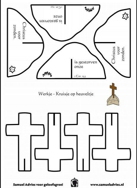 a cross and a book page with the words werke - jesus on heuvele