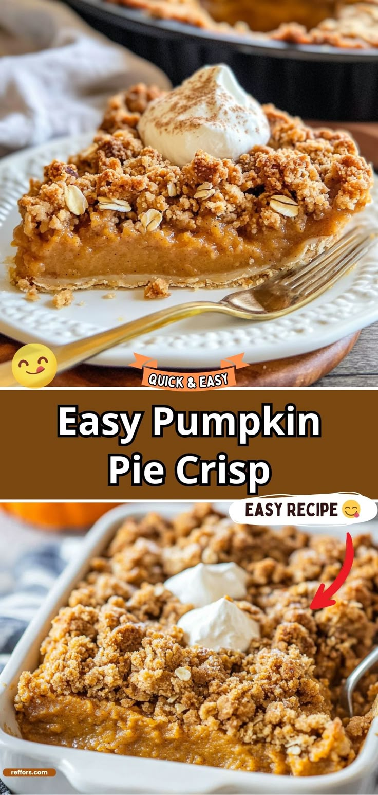 an easy pumpkin pie recipe in a baking dish