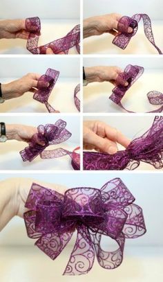 how to make a purple lace bow