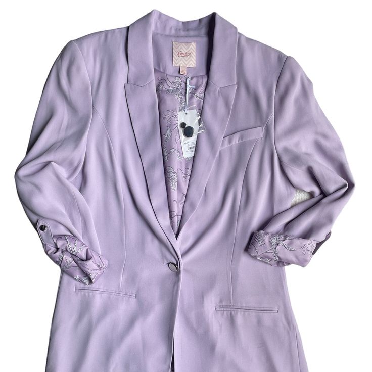 Candles Suit Jacket Lavender Purple Color Elegant Lavender Blazer For Spring, Lavender Fitted Blazer For Spring, Lavender Long Sleeve Blazer For Spring, Long Sleeve Lavender Blazer For Spring, Fitted Lavender Blazer For Spring, Elegant Long Sleeve Lavender Blazer, Elegant Lavender Long-sleeve Blazer, Elegant Lavender Long Sleeve Blazer, Spring Lavender Blazer For Work