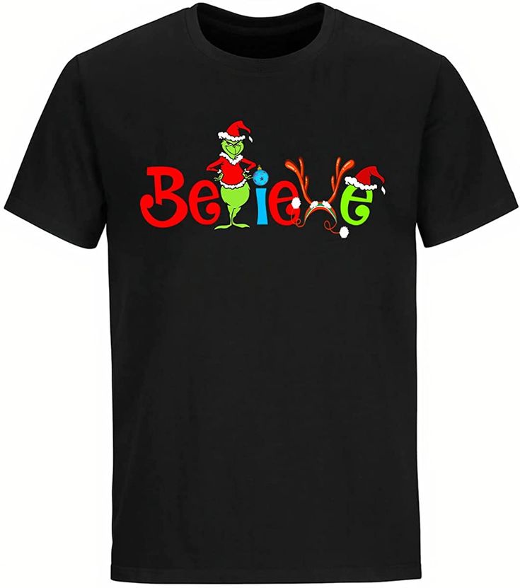 Believe Christmas The Grinch T Shirt Grinch Themed T Shirts, Grinch Shirts For Kids, Grinch Shirt Ideas, Christmas The Grinch, Grinch T Shirt, Grinch Shirt, Grinch Shirts, Believe Christmas, Christmas Outfits