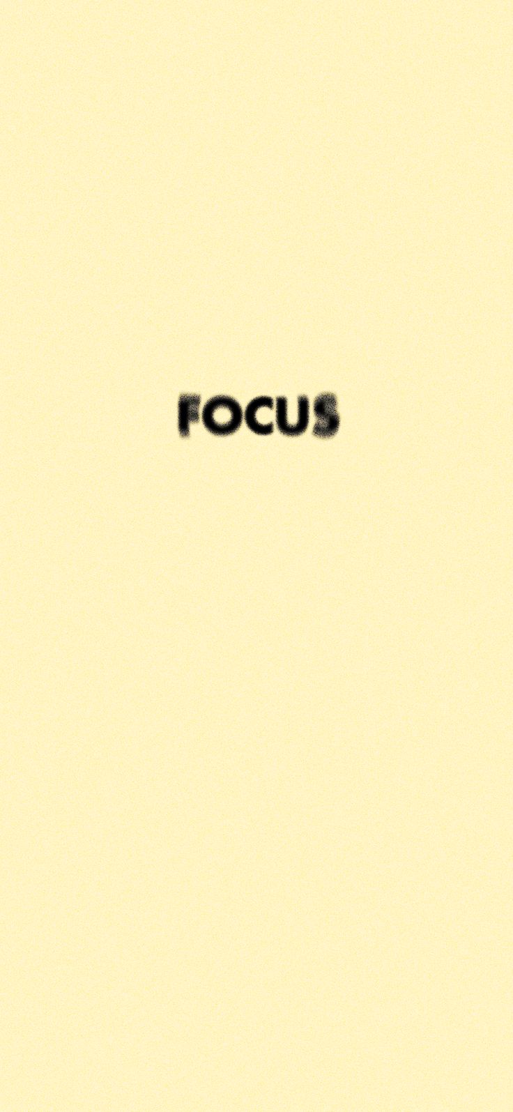 the word focus is written in black on a yellow background