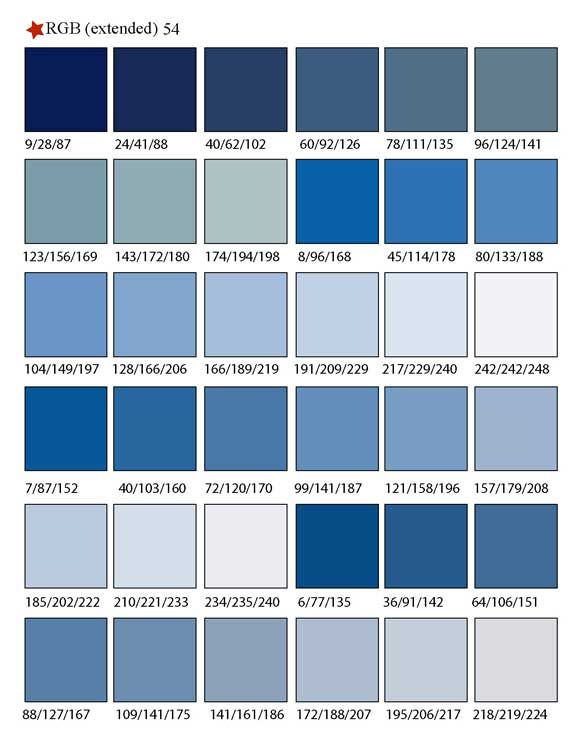 the color chart for blue and greys is shown in this graphic style, with different shades