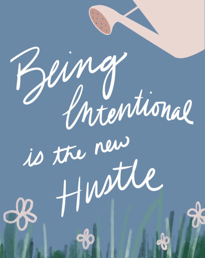 a poster with the words being international is to new hustle in white on a blue background