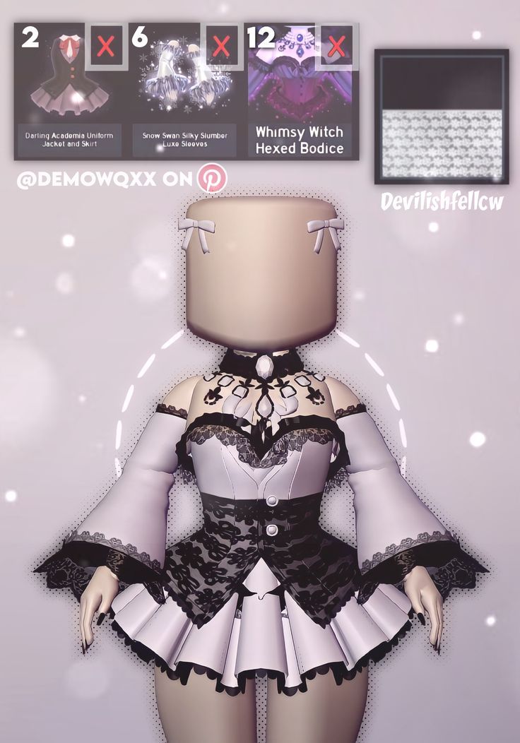 Royale High Combo Darling Diva Royale High Outfit, Royale High Profile Picture Decals, Demolition Royale High, Skirt Hacks Royale High, Cupid Royale High, Royal High Skin Tones, Outfits For Royale High, Aesthetic Rh Outfits, Easy Royal High Outfits