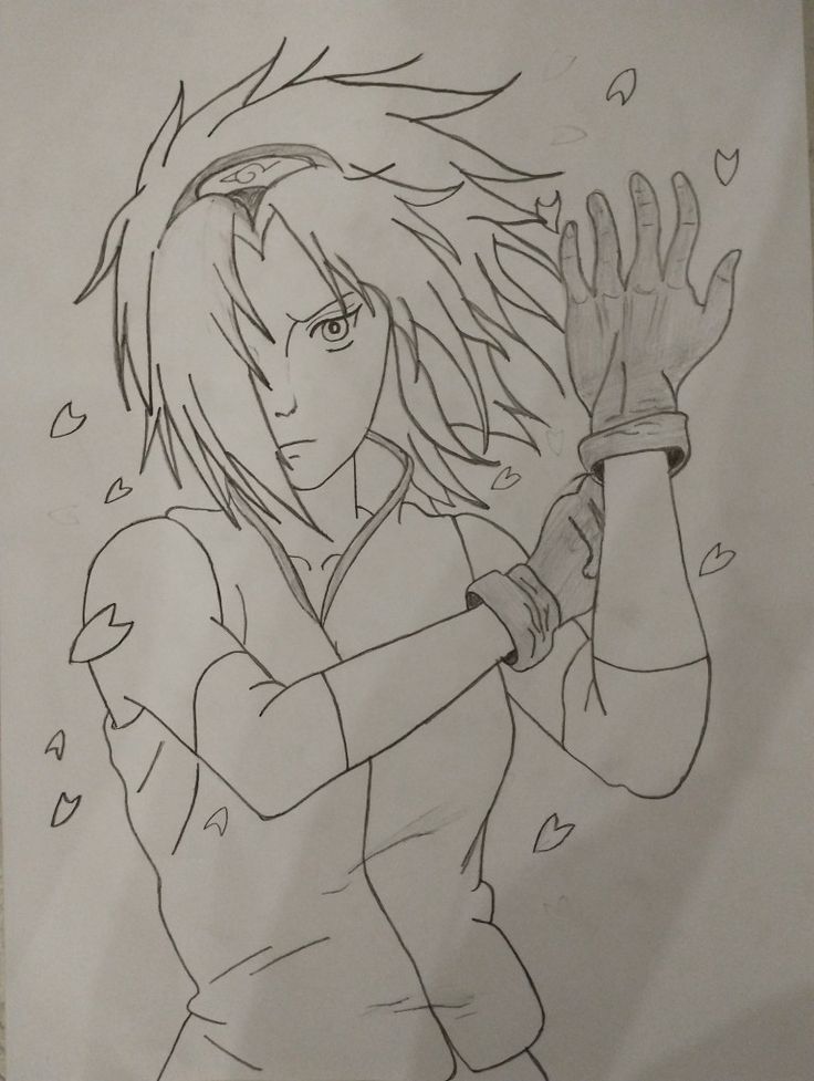 Sakura Haruno is a fictional character in the Naruto manga and anime series created by Masashi Kishimoto. Sakura is depicted as a kunoichi affiliated with Konohagakure and a part of Team 7, which consists of herself, Naruto Uzumaki, Sasuke Uchiha, and their sensei Kakashi Hatake. Sakura Art, Art Pencil, Drawing Easy, Awesome Anime, Sakura Haruno, The Picture, Easy Drawings, Year Old, Female Sketch